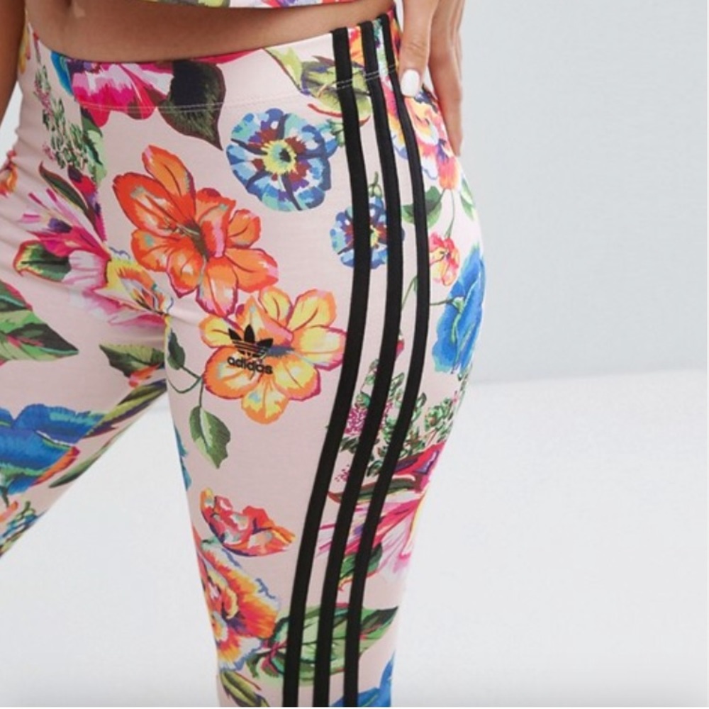 RARE Adidas From Singapore -Floral Tights/Leggings